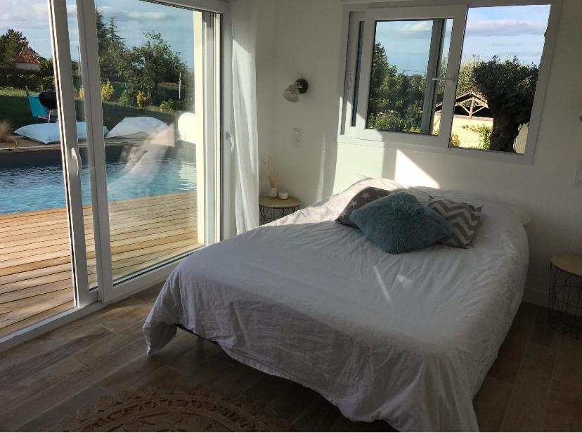 Chambre Independante Dans Pool House Le Mas-d'Agenais Luaran gambar